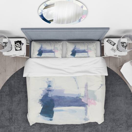 Designart 'Blue Interlude' Geometric Bedding Set